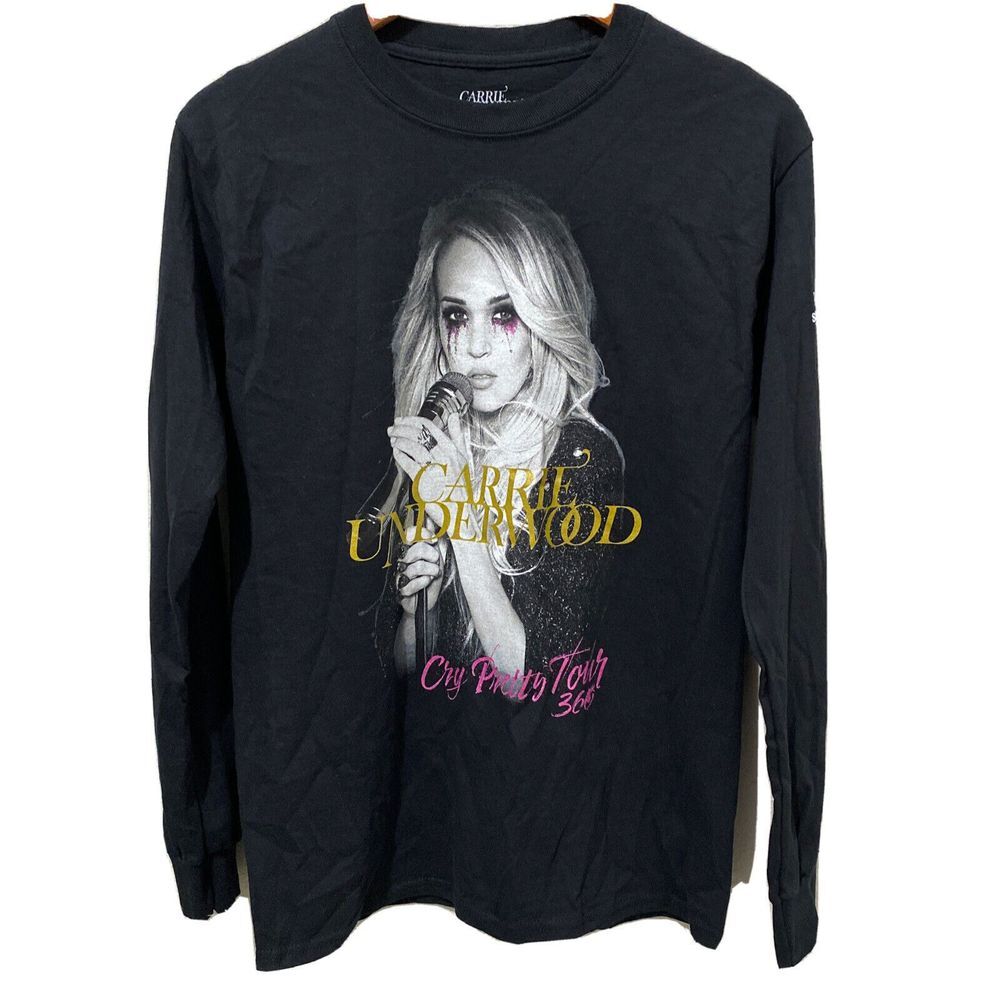 Carrie Underwood 2016 Concert Shirt Cry Pretty Tour 360 Long Sleeve Size Small